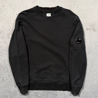 C.P. Company Diagonal Raised Fleece Crewneck Sweater black (M)
