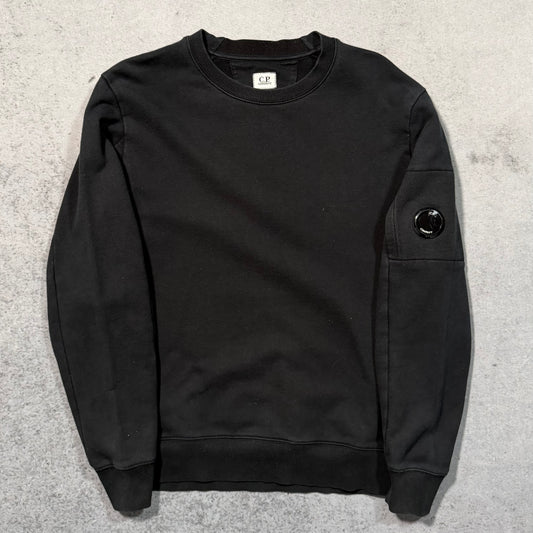 C.P. Company Diagonal Raised Fleece Crewneck Sweater black (M)