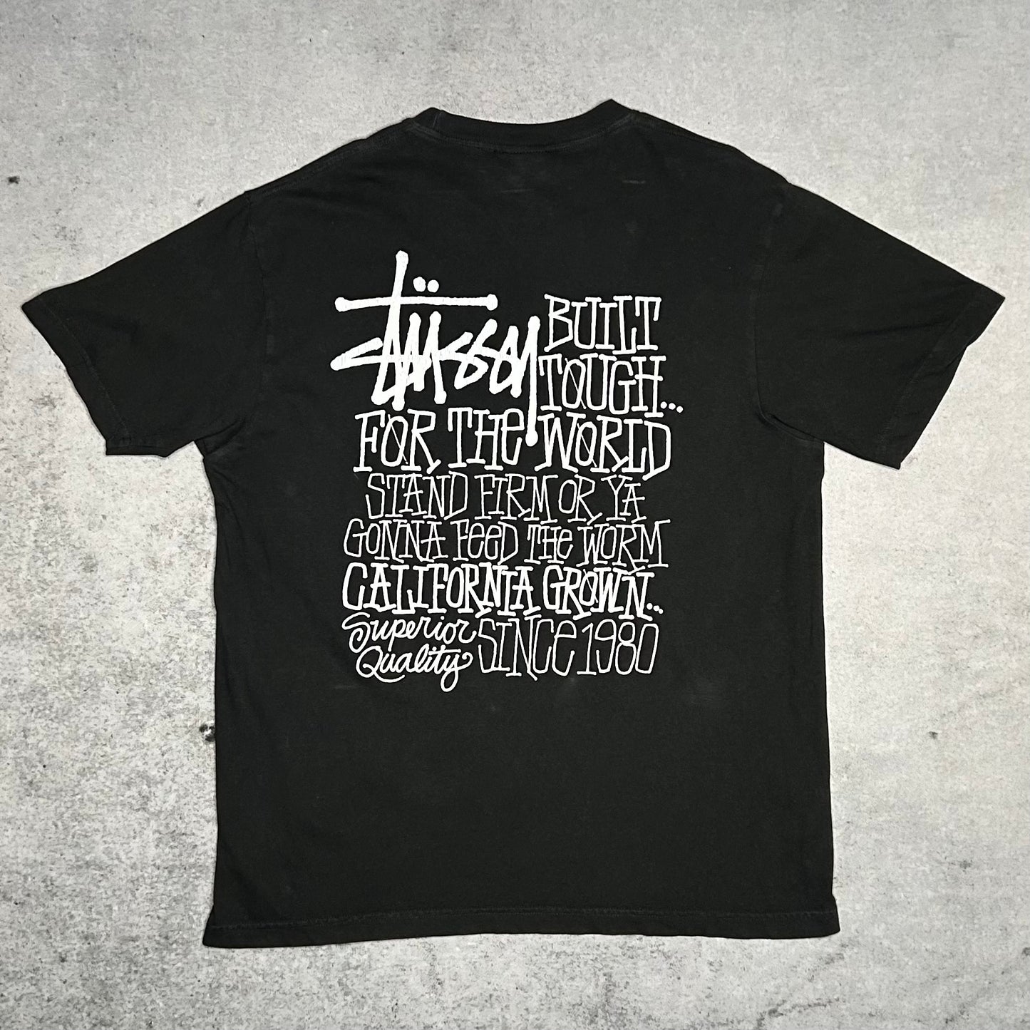 Stüssy California Grown Pigment Dyed T-Shirt Black (L fits XL)