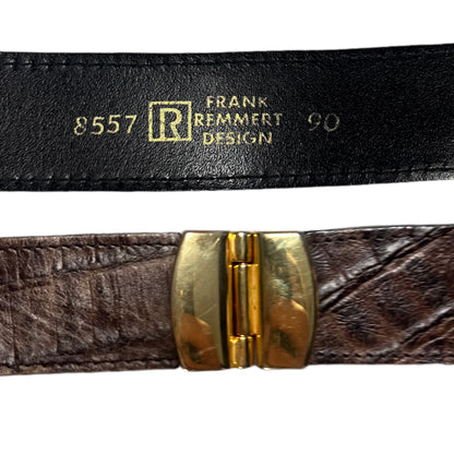MCM Vintage Snake Leather Belt brown black