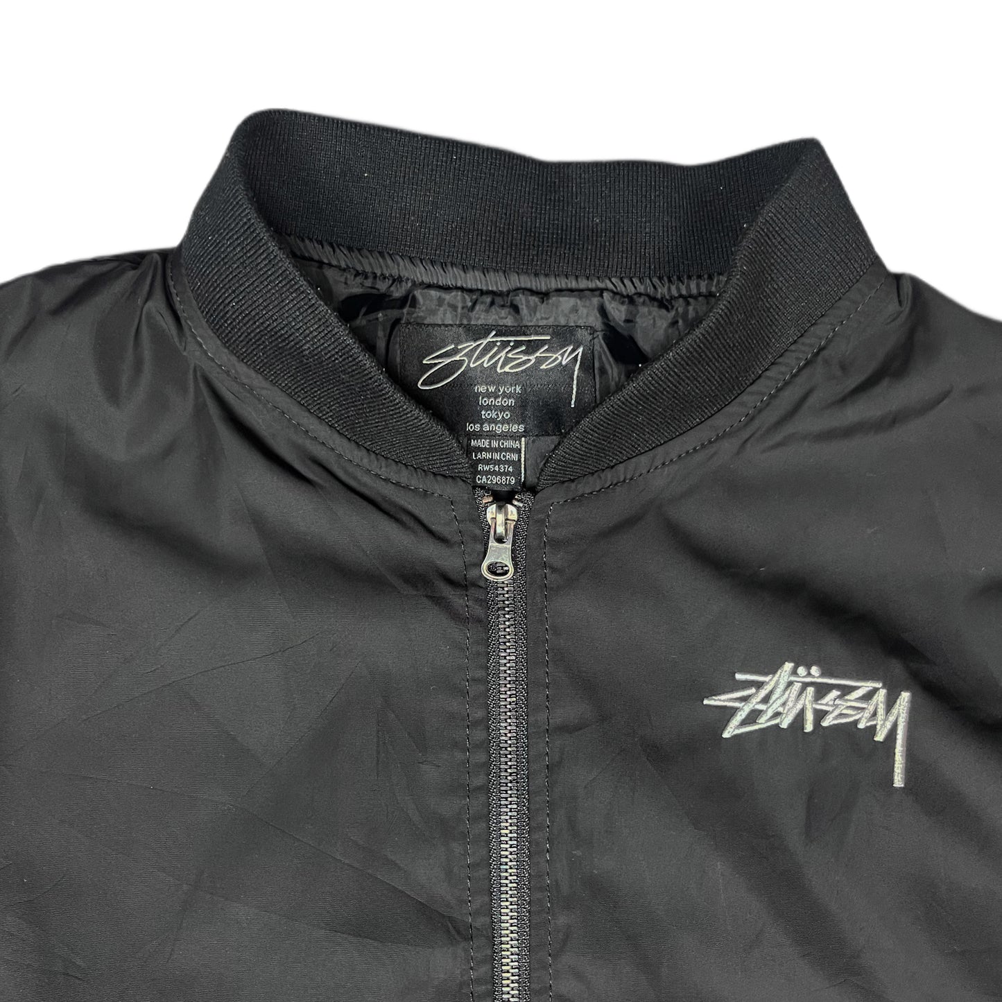 Stüssy Vintage 2000s Bomber Jacket Backprint