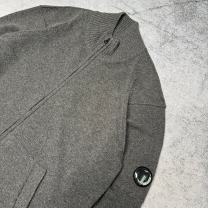 C.P. Company NEW Full Zip Lens Knit Cardigan grey (L)