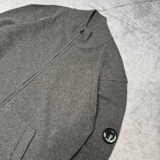 C.P. Company NEW Full Zip Lens Knit Cardigan grey (L)
