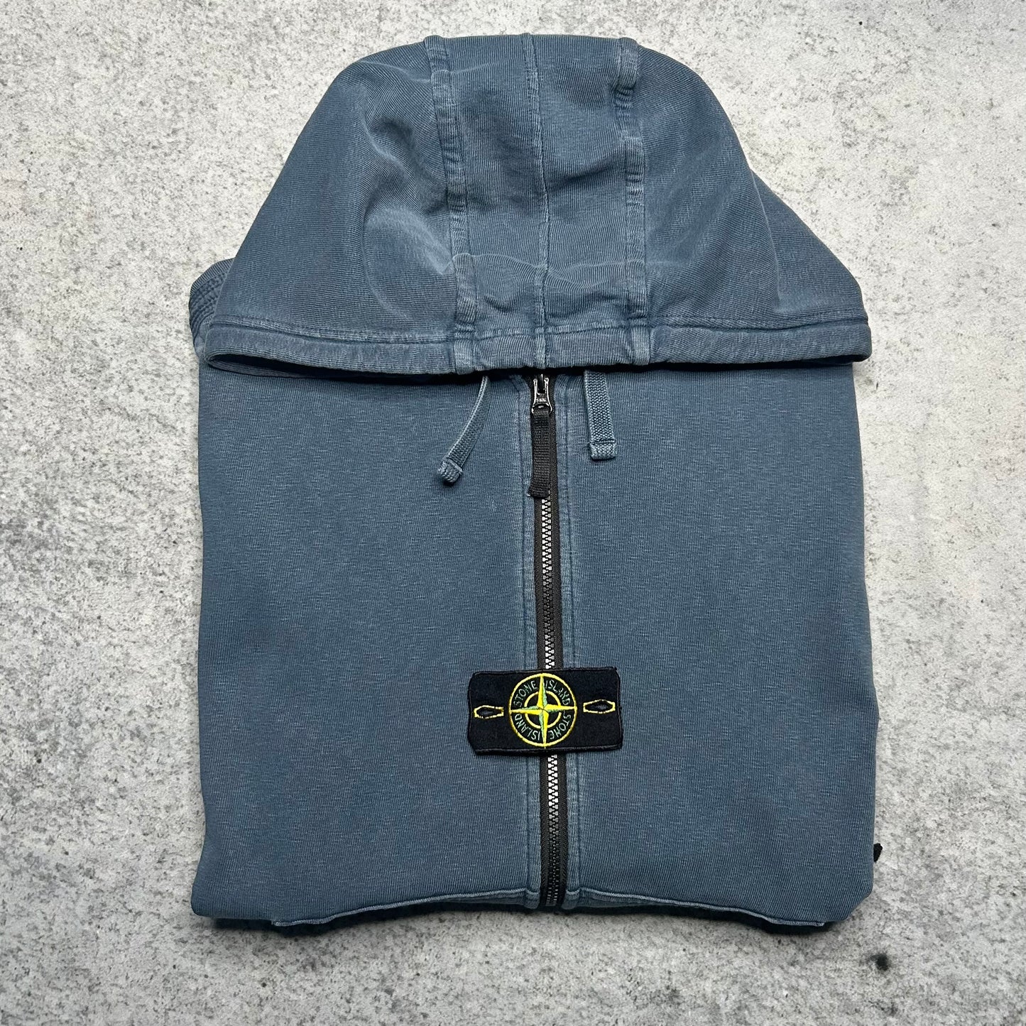 Stone Island Garment Dyed Zip Hoodie washed blue (XXL fits XL)