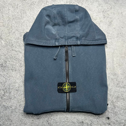 Stone Island Garment Dyed Zip Hoodie washed blue (XXL fits XL)