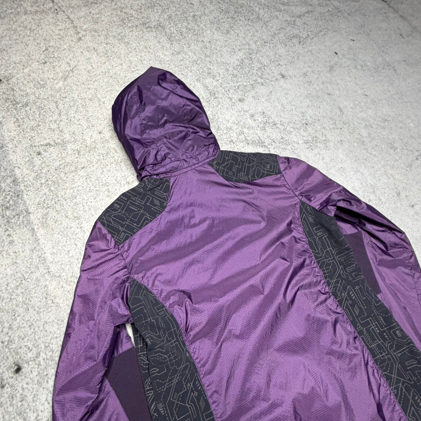 Montbell Japan Vintage 90s Rare OG Shell Jacket purple yellow (S)