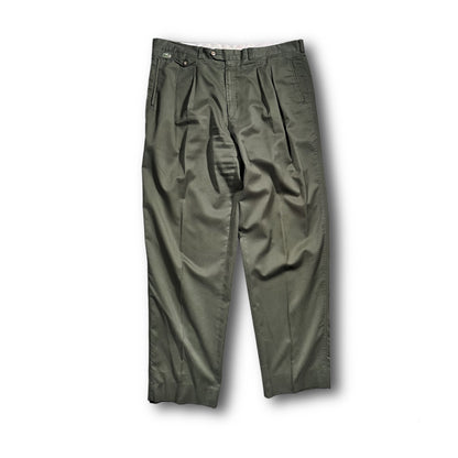 Lacoste Vintage Chino Pants olive green 80s (L)