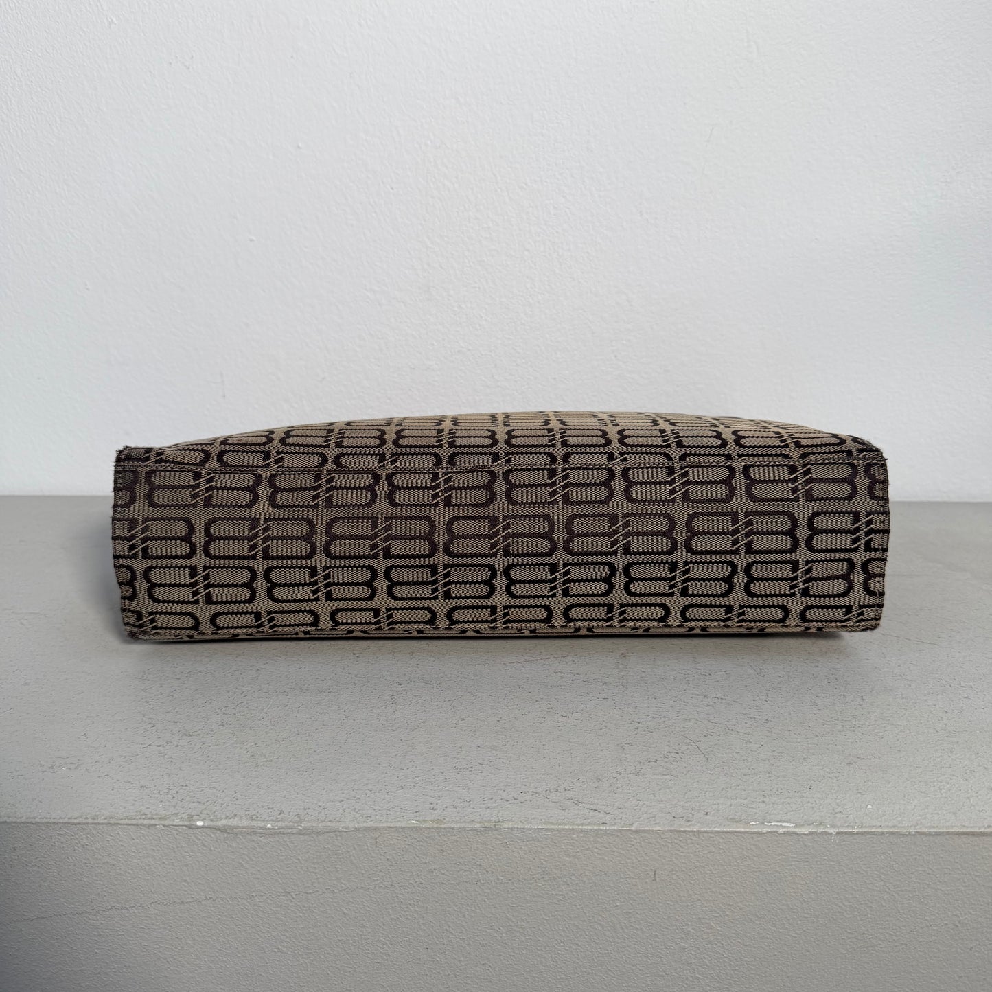 Balenciaga Vintage BB Monogram Canvas Clutch (Large Size)