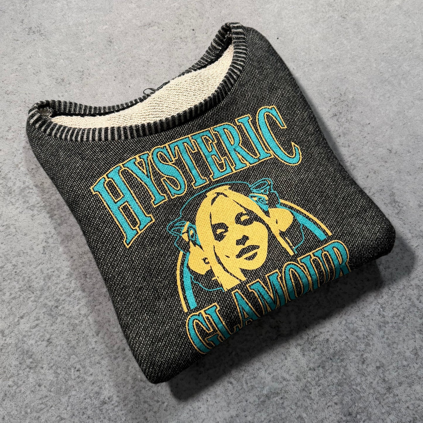 Hysteric Glamour Y2K Japanese Designer Spell Out Knit Sweater (Fits S/M)