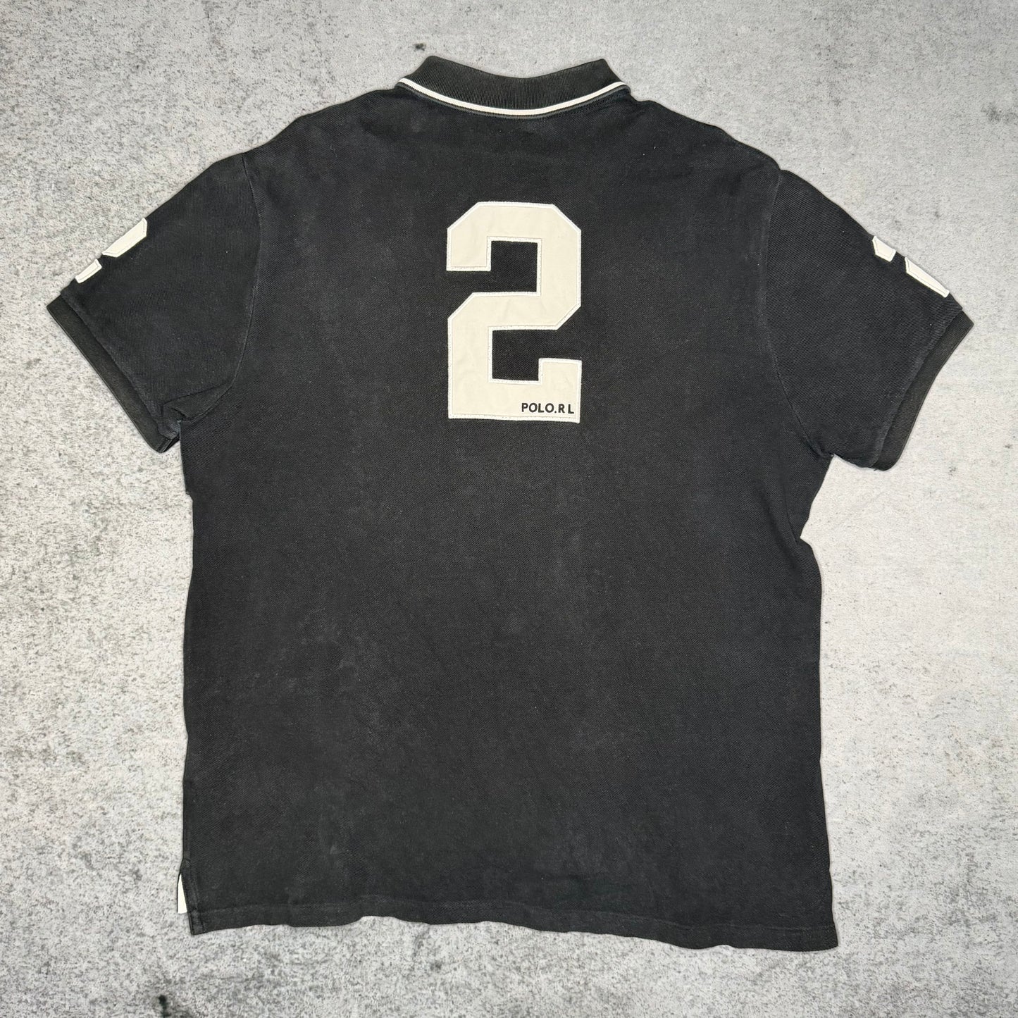 Polo Ralph Lauren Big Pony Polo Shirt black gold "DUBAI" (XL)