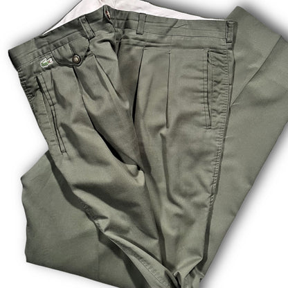 Lacoste Vintage Chino Pants olive green 80s (L)