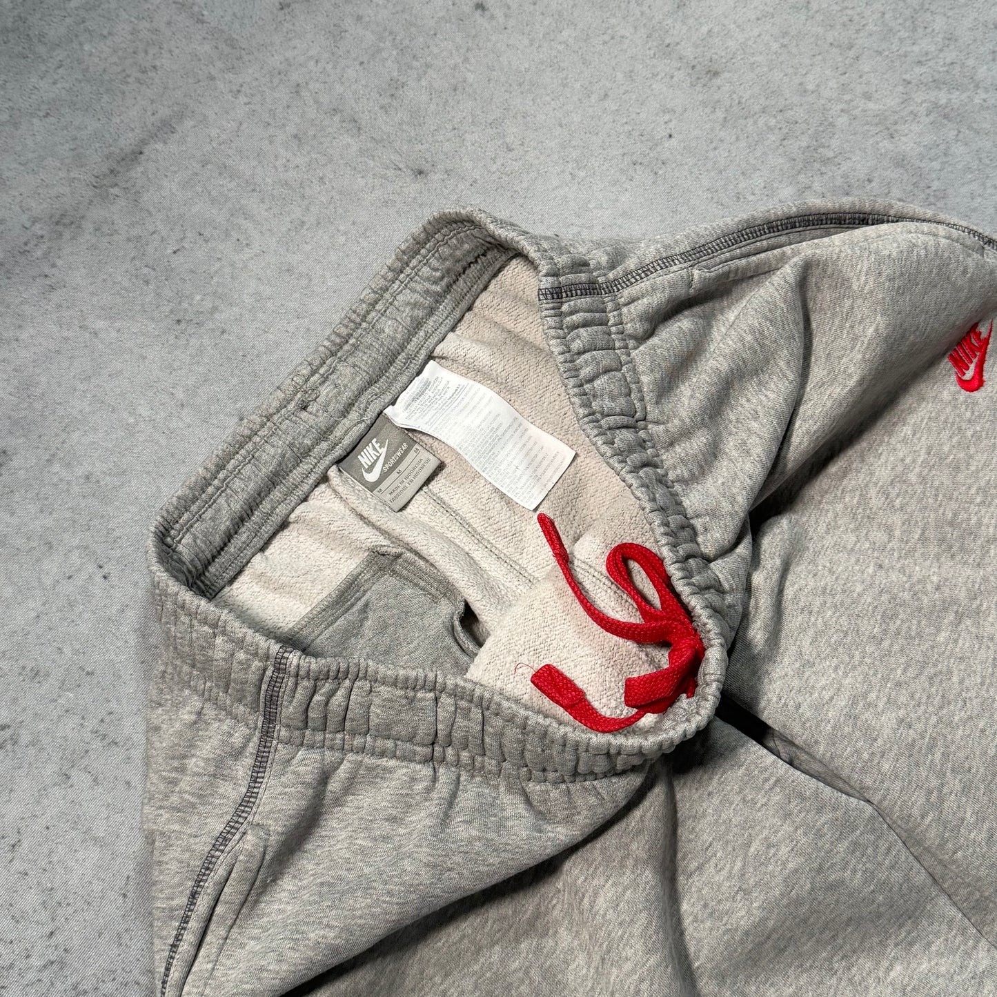 Nike 00s Baggy Sweat Pants grey red (M)