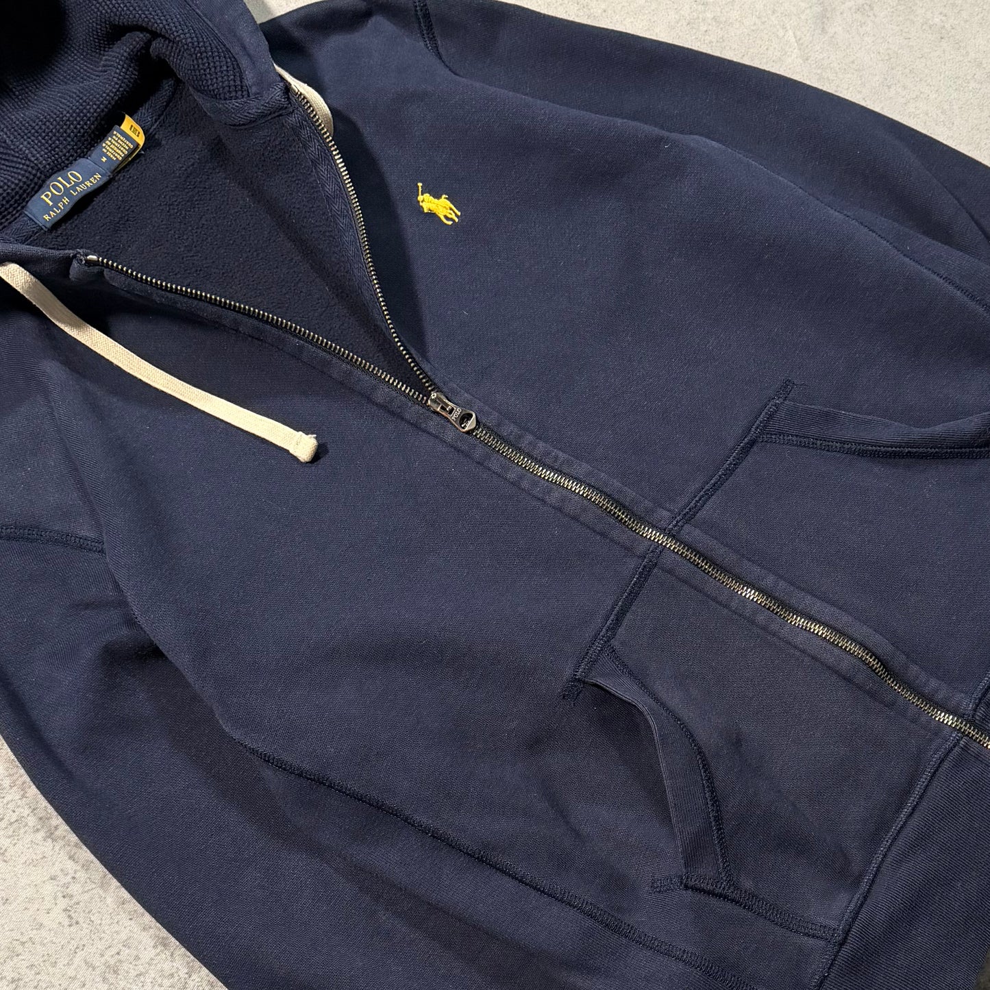 Polo Ralph Lauren Classic Pony Logo Zip Hoodie Navy Blue (M)
