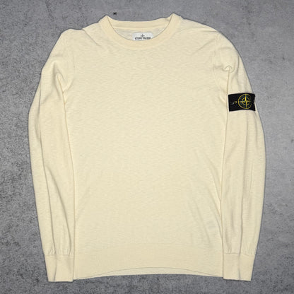 Stone Island AW 2019 Light Knit Crewneck Sweater creme (XL)