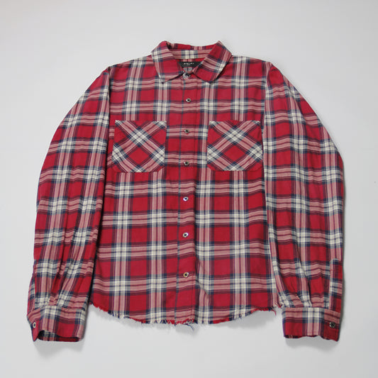 Amiri Distressed Flannel Lumberjack Shirt 
