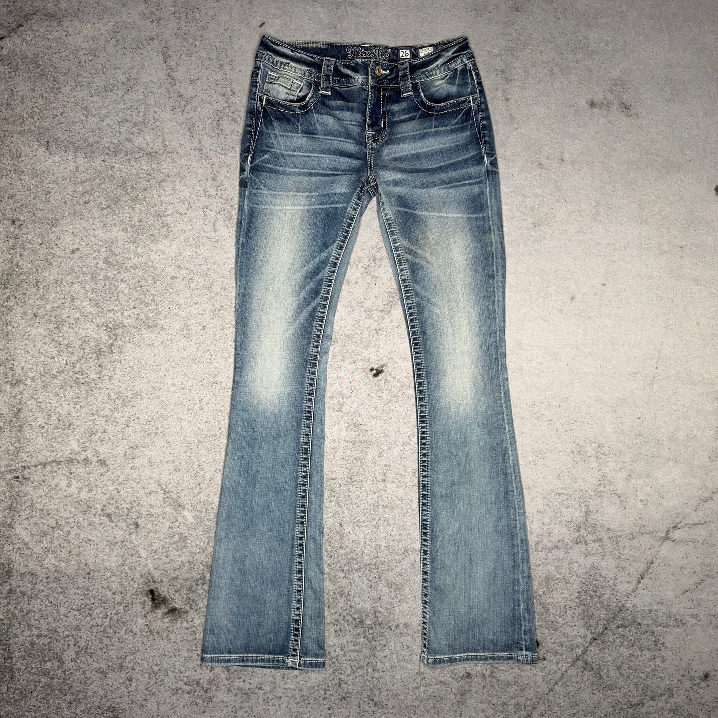Miss Me Low Waist Y2K Bootcut Jeans "Chloe Boot" (26)