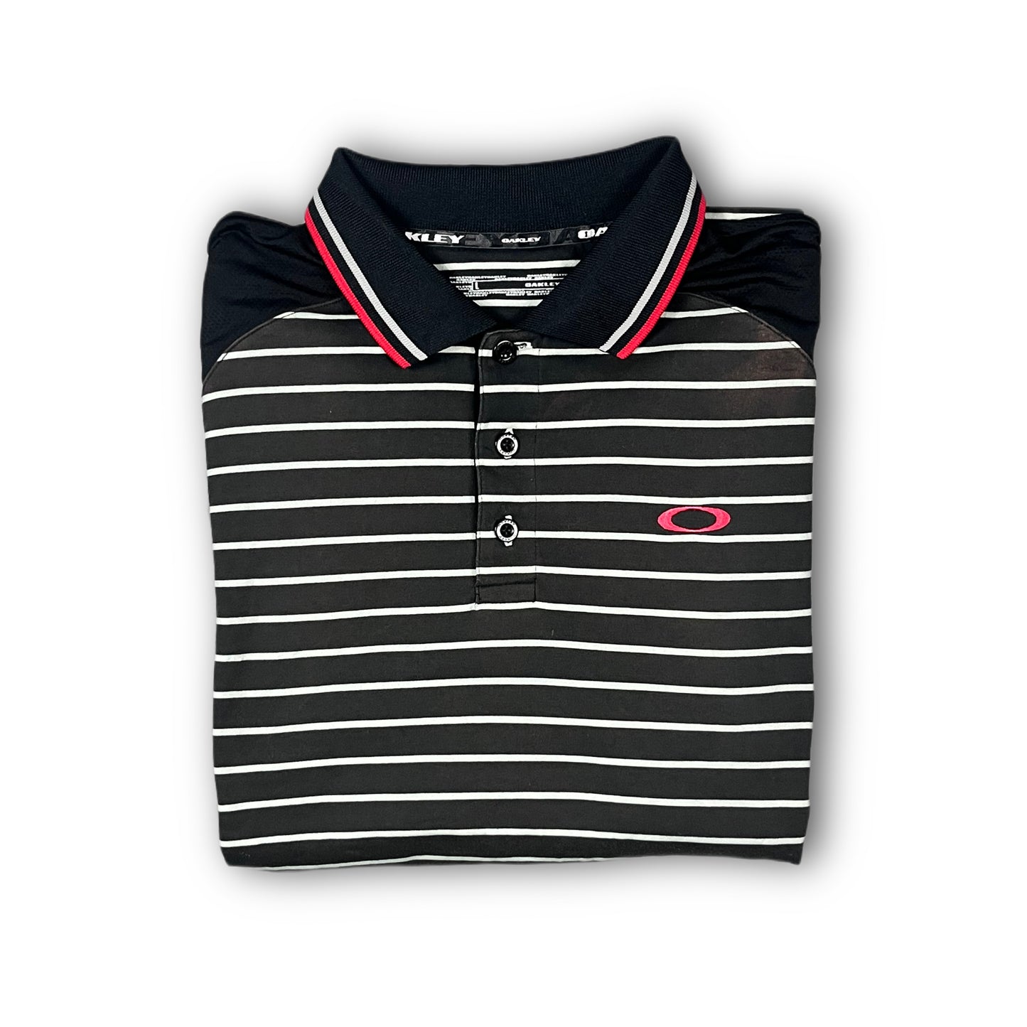 Oakley 00s Sport Poloshirt striped red black