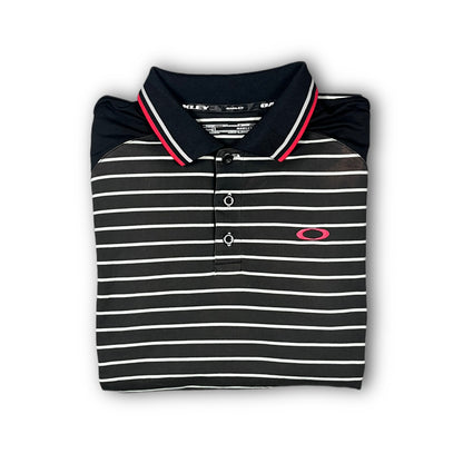 Oakley 00s Sport Poloshirt striped red black