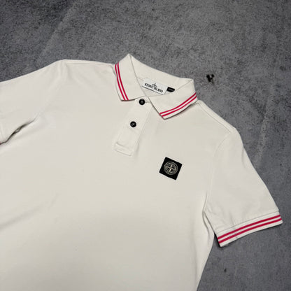 Stone Island Vintage Polo Shirt white pink (S)