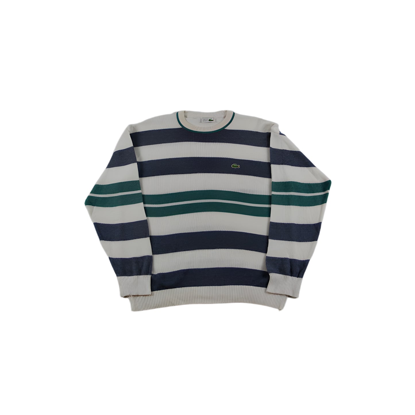 Chemise Lacoste Knit Sweater Vintage  white blue