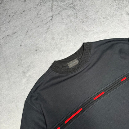 Carlo Colucci Vintage 00s Crewneck Knit Sweater black red (XL)