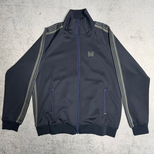 Needles Japan Poly Smooth Track Jacket Dark Blue Grey (XL)