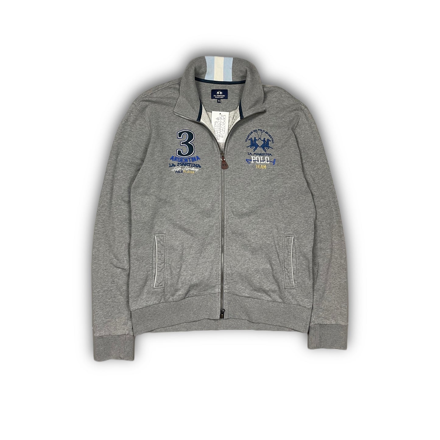 La Martina Track Jacket Sweat grey Big Pony