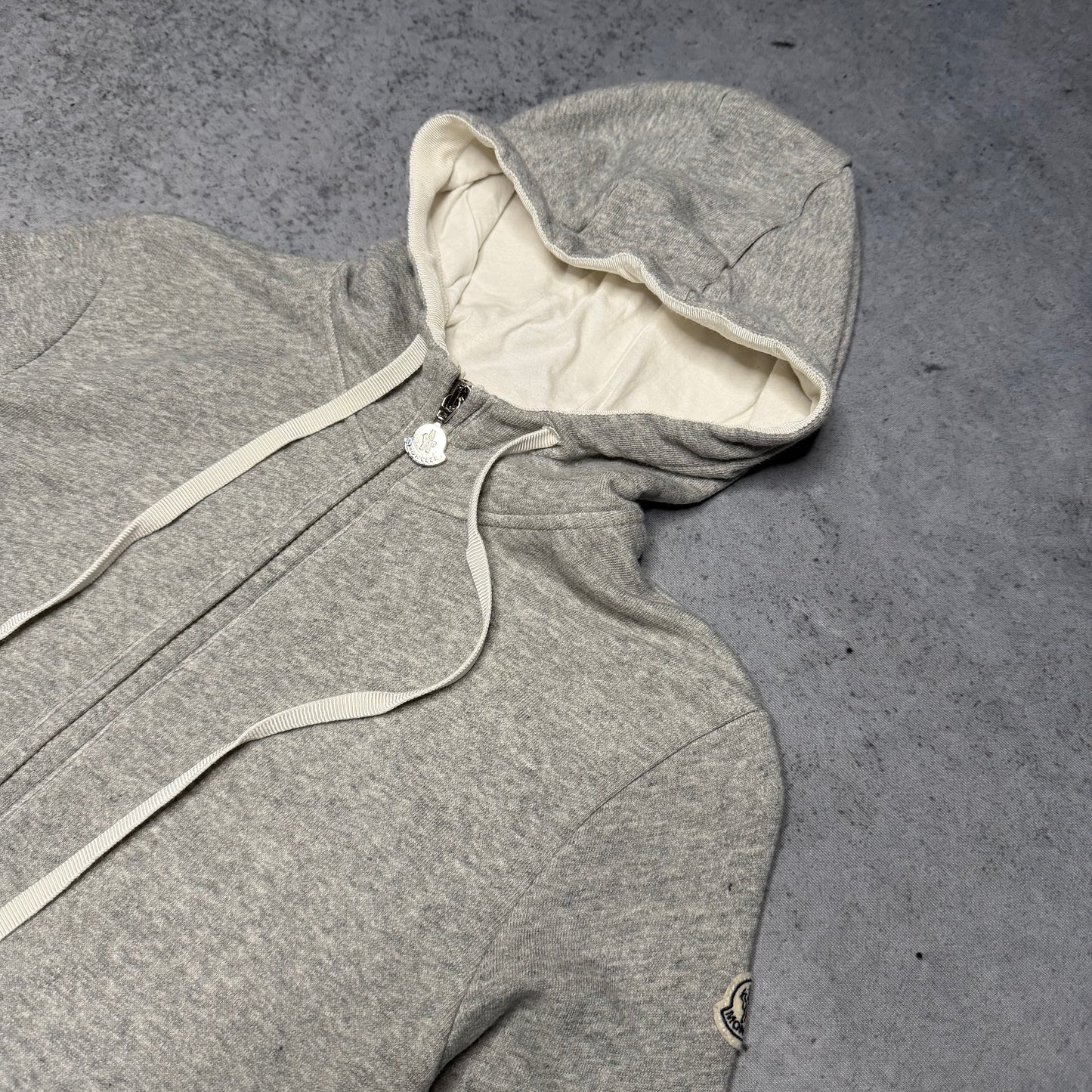 Moncler Logo Full Zip Hoodie grey (fits S)