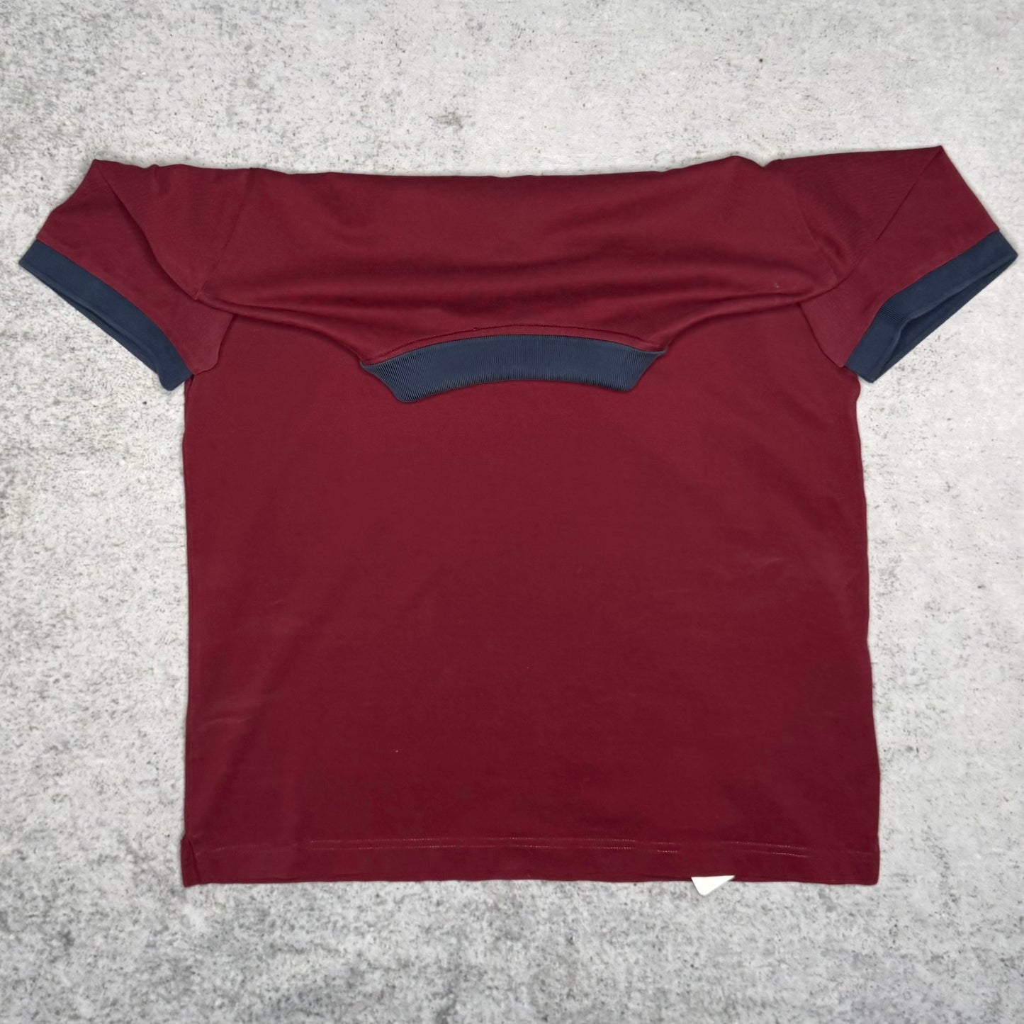 Prada Milano 2013 Luxury Polo Shirt bordeaux Triangle Logo (S)