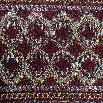 Vintage Tapestry Jacquard Tank Top Boho Brocade Red Gold (M)