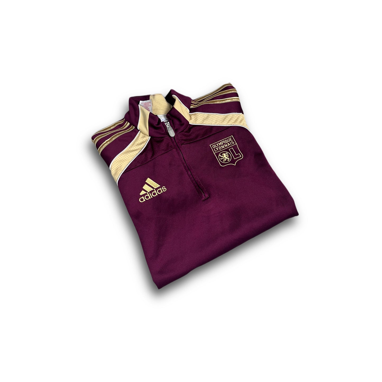 Adidas Olympique Lyon Track Jacket bordeaux gold rare