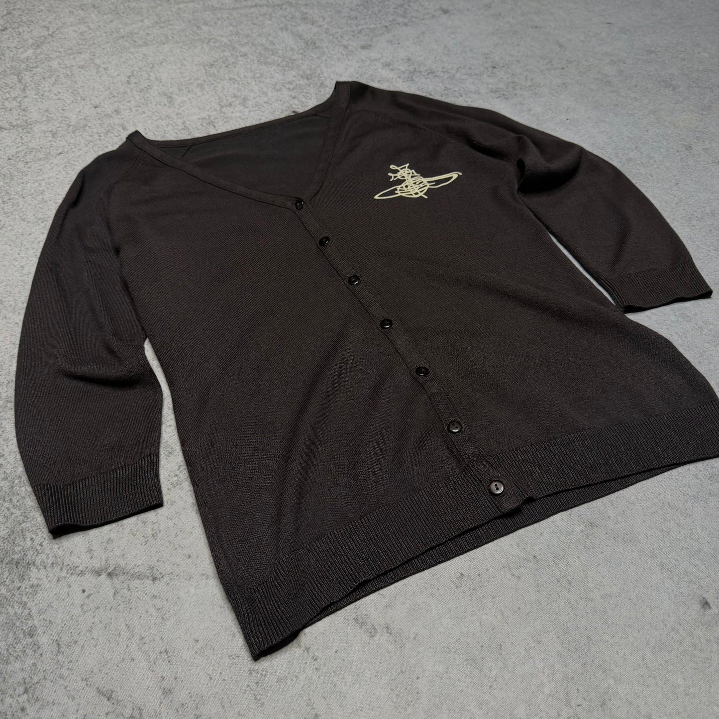 Vivienne Westwood Vintage Alex Big Orb Logo Cardigan black (S)