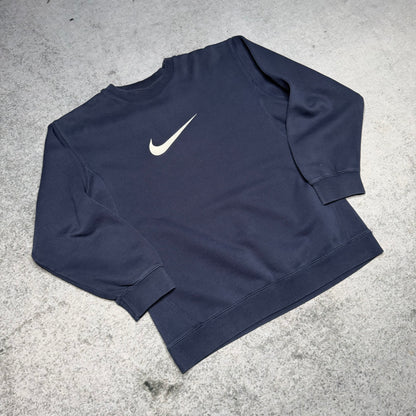 Nike 00s OG Center Logo Sweater navy white (fits S)