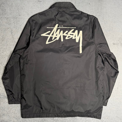 Stüssy Vintage 00s Coach Jacket Big Logo Backprint Black (M)