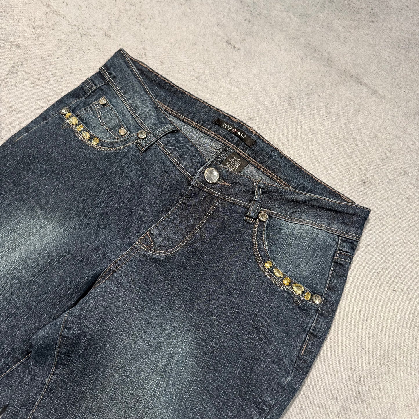 Rozali Y2K Low Waist Bootcut Jeans Womens (M)