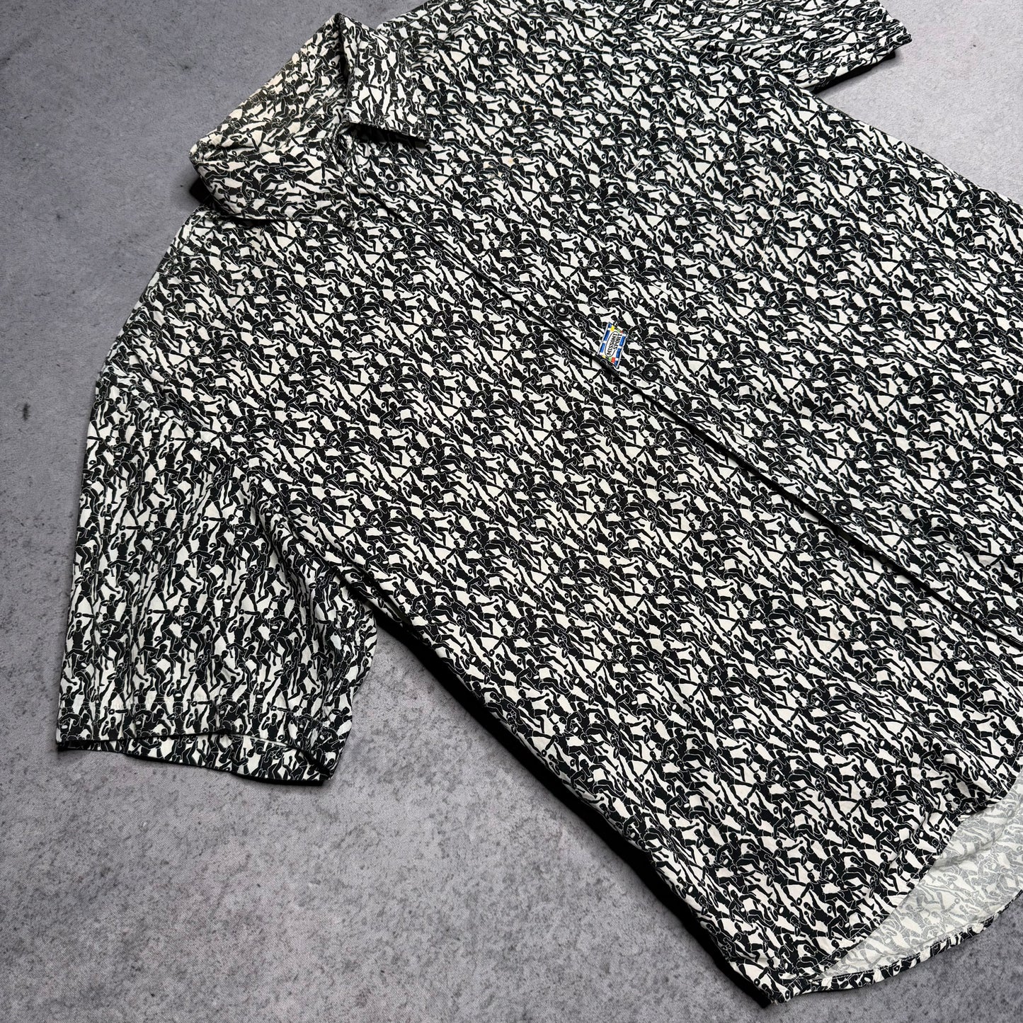 Missoni Sport 90s RARE Discobolus Shirt black white (L)
