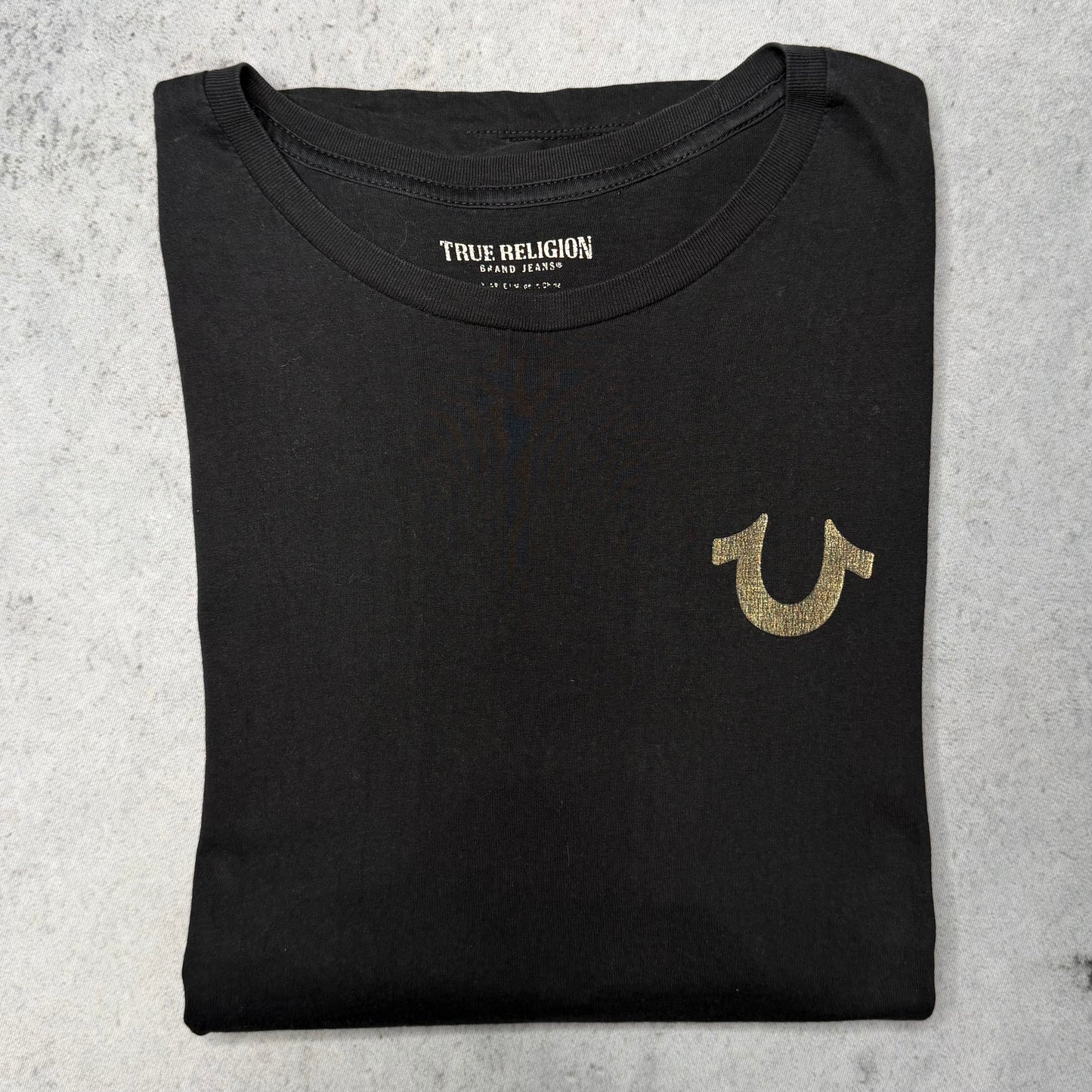 True Religion Tee Shirt Buddha Backprint (L)