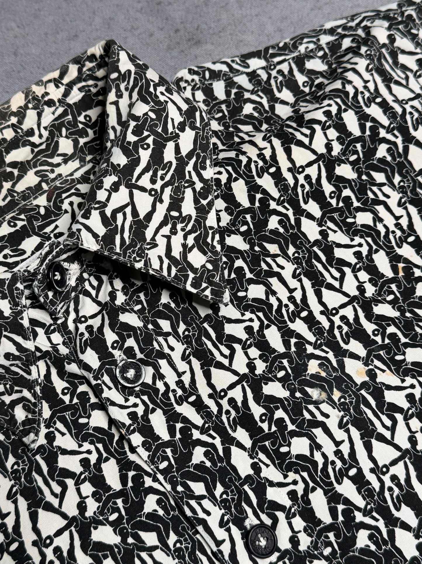 Missoni Sport 90s RARE Discobolus Shirt black white (L)