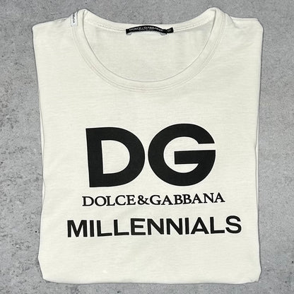 Dolce & Gabbana Millennials Logo T-Shirt White (IT 52 fits M/L)