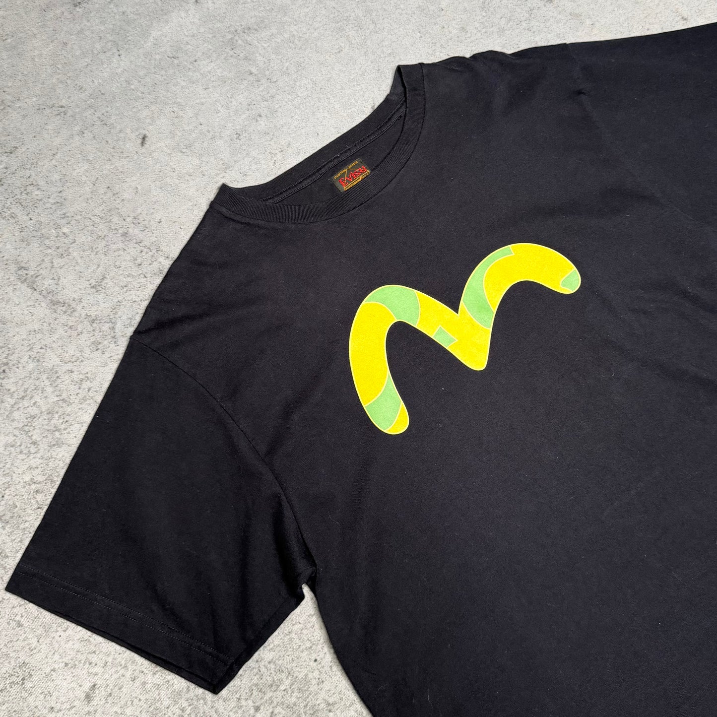 Evisu Genes Custom Made Vintage Seagull Print Tee Shirt navy (L)