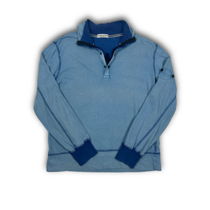 Stone Island Vintage Quarter Zip Sweater light blue (L)
