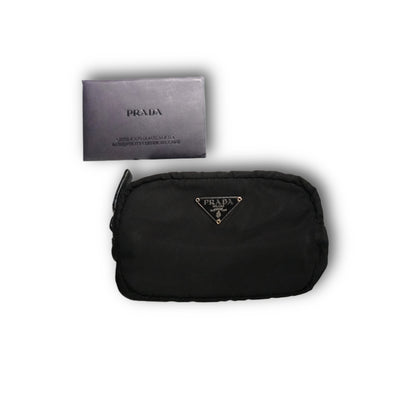 Prada Vintage Nylon Pouch Coin Wallet black