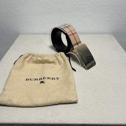 Burberry 00s Monogram Nova Check Belt Leather (100cm)