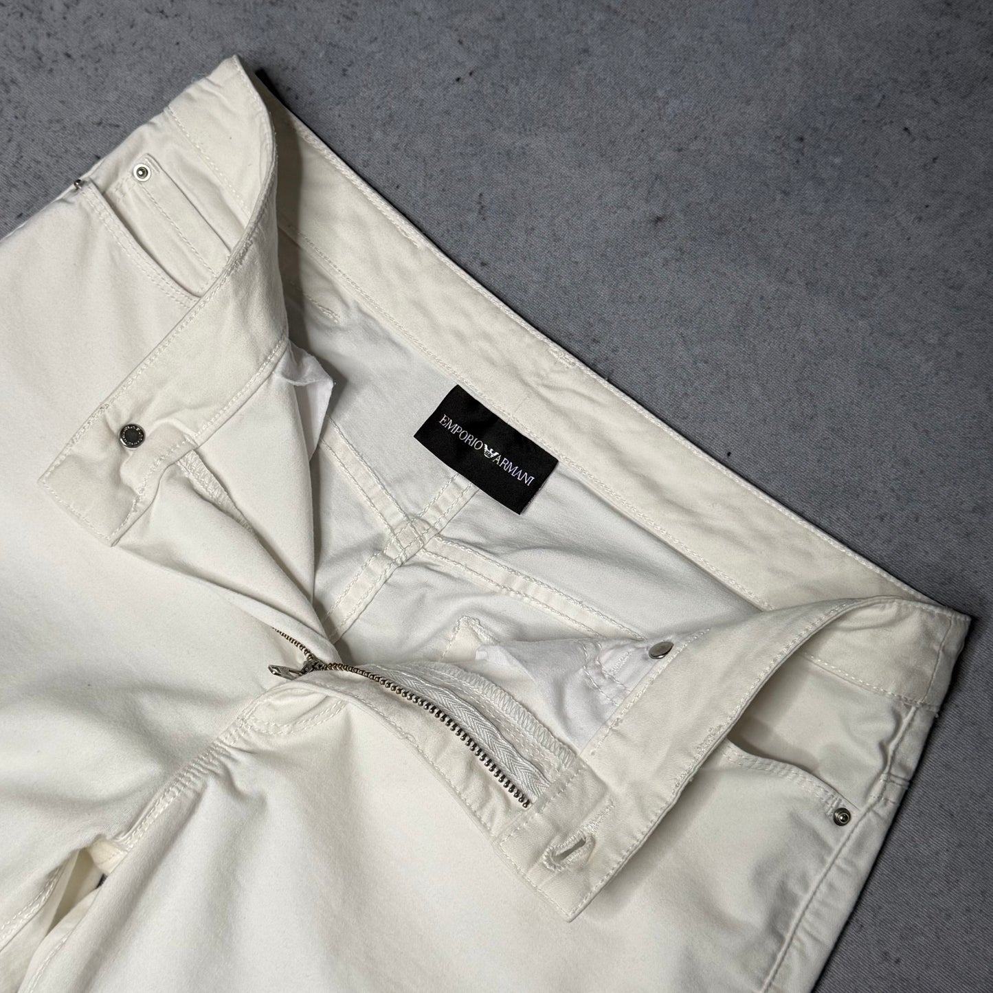 Emporio Armani Women's Cotton Chino Pants white (27 fits XS)