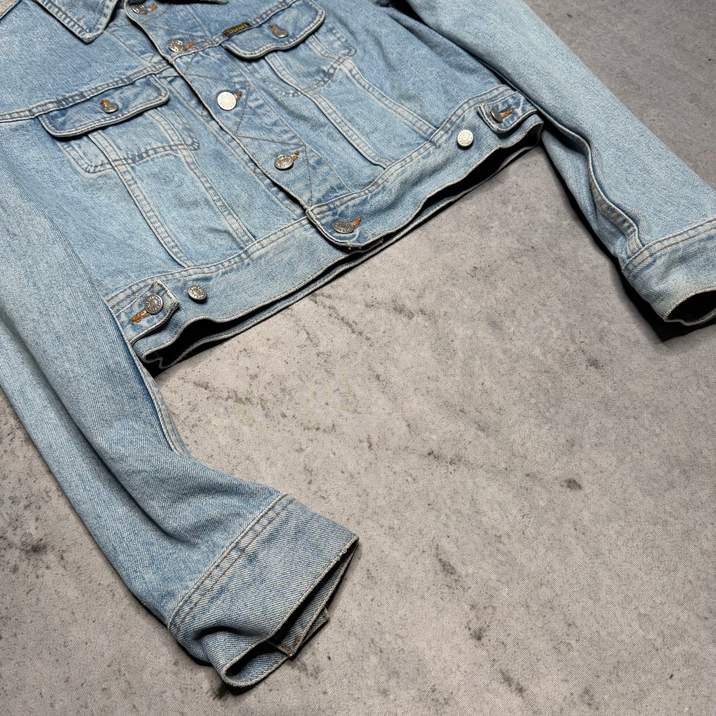 Diesel Industry Womens Vintage Denim Jeans Jacket light blue (L)