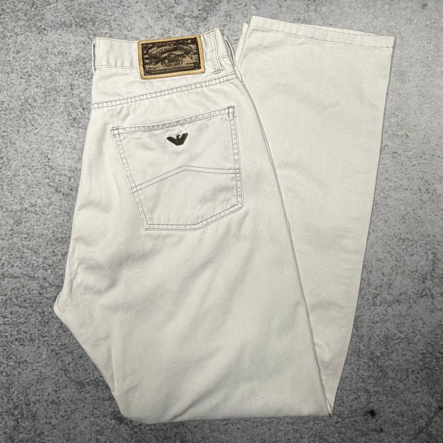 Armani Jeans Vintage Straight Chino creme white (fits M)