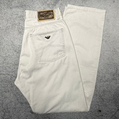 Armani Jeans Vintage Straight Chino creme white (fits M)