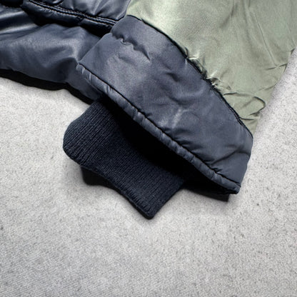 Dolce & Gabbana Archive Hooded Ski Puffer Jacket grey blue (S)