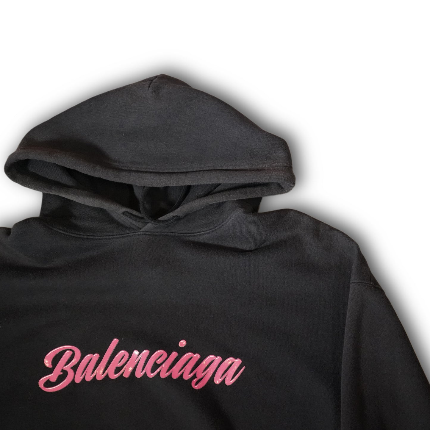 Balenciaga Hoodie black Pink Logo Spellout (XL)