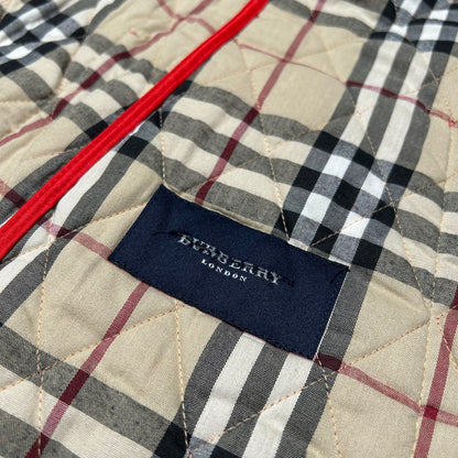 Burberry Vintage Womens Quilted Gilet Vest red (S)